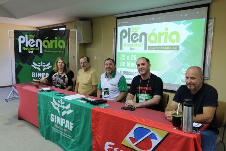 SINPAF realiza Plenária Regional na Escola Sul da CUT